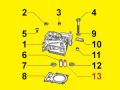 Exhaust valve guide for kohler engines KD15-440E536