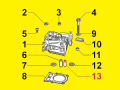 Guida valvola di scarico per motori kohler KD15-440E536